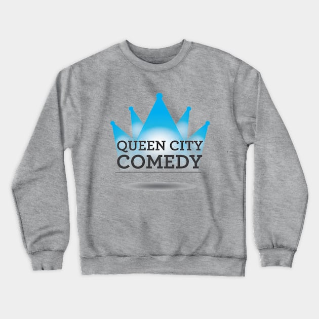 Queen City Comedy Logo Crewneck Sweatshirt by Queen City Podcast Network